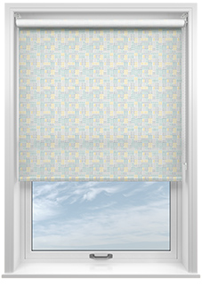 Watercolour Triangles, Lemon Zest - Twist&Fit Roller Blind